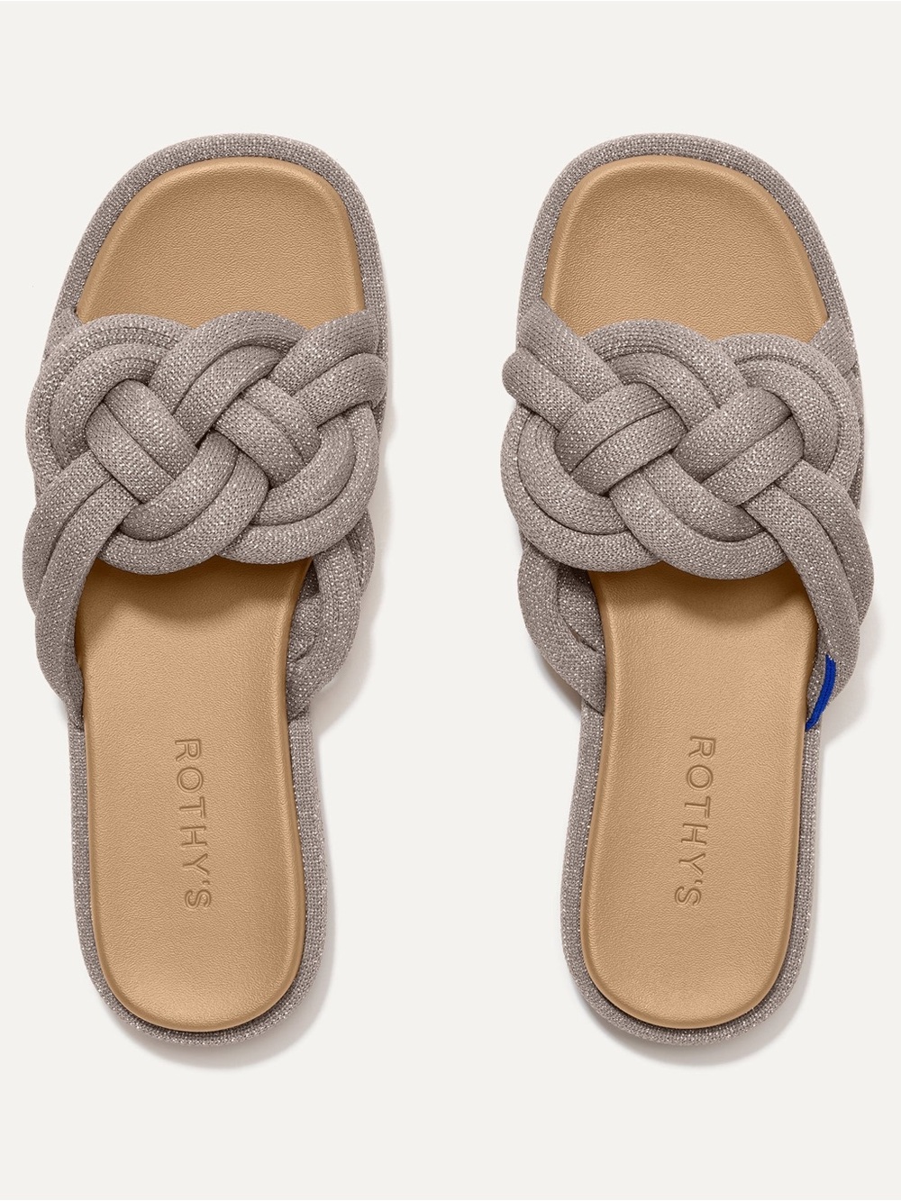Rothy’s The Summer Sandal in Silver. Women’s 9. New in box.